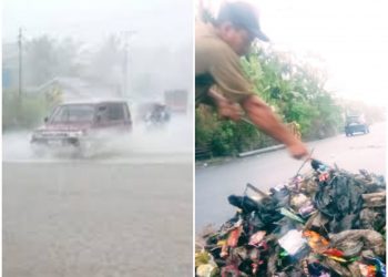Hujan Deras, Rumah Warga Banjir dan Sampah Menumpuk