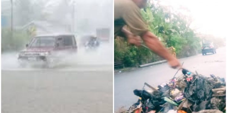 Hujan Deras, Rumah Warga Banjir dan Sampah Menumpuk