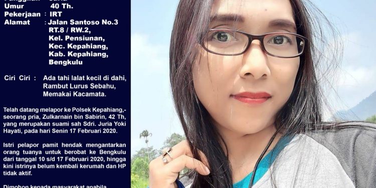 Seminggu Istri Tak Pulang, Suami Lapor Polisi
