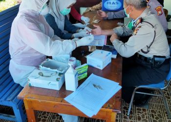 Antisipasi Dan Pencegahan Penyebaran Covid-19 di lingkungan Polres Kepahiang, 200 Personil Dilakukan Rapid Test