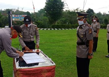 Kapolres Kepahiang Pimpin Sertijab Penjabat Polres dan Kapolsek