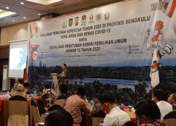 KPU Provinsi Bengkulu Adakan Deklarasi Pilkada Serentak Aman Dan Bebas Covid-19