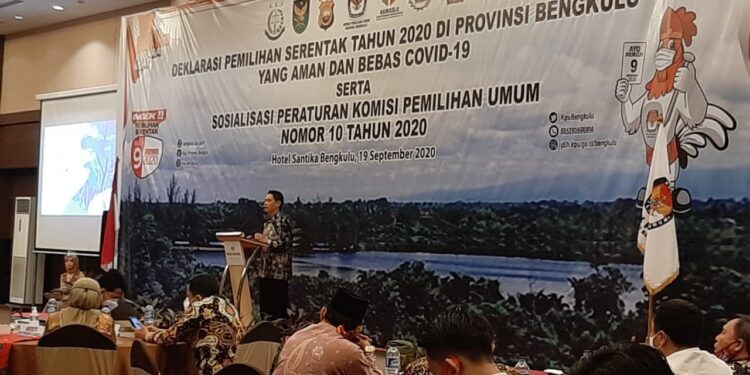 KPU Provinsi Bengkulu Adakan Deklarasi Pilkada Serentak Aman Dan Bebas Covid-19