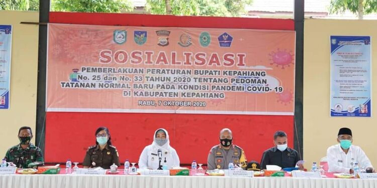Sosialisasi Pemberlakuan Perbup Tentang Pedoman Tatanan Norma Baru Di Tengah Pandemi Covid-19