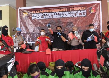 Pelaku Begal jalur Lintas Curup – Linggau Ditangkap, Polisi Sita 10 Unit Motor