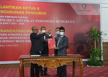 SMSI Teken MoU dengan Kongres Advokat Indonesia Bengkulu