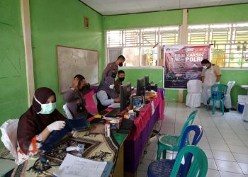 SMK N 4 Kepahiang Dukung Gerai Vaksin TNI POLRI