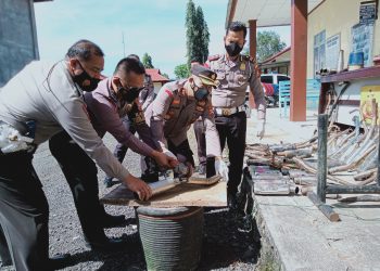 Polres Kepahiang Musnahkan Knalpot Racing