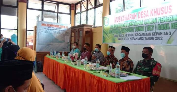 Pemdes Suka Merindu Gelar Musdesus Tahun Anggaran 2022