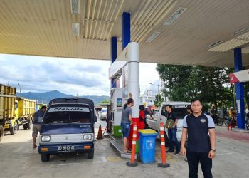 Harga BBM Naik, Polres Kepahiang Kerahkan Personil Amankan SPBU Di Wilkum Kepahiang