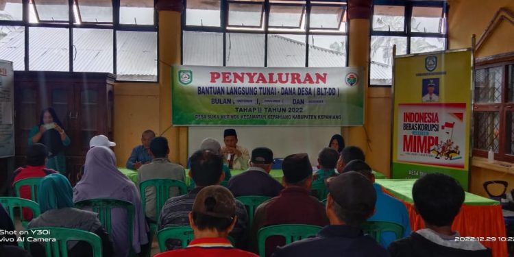 BLT DD Tahun 2022 Sukameridu Direalisasikan