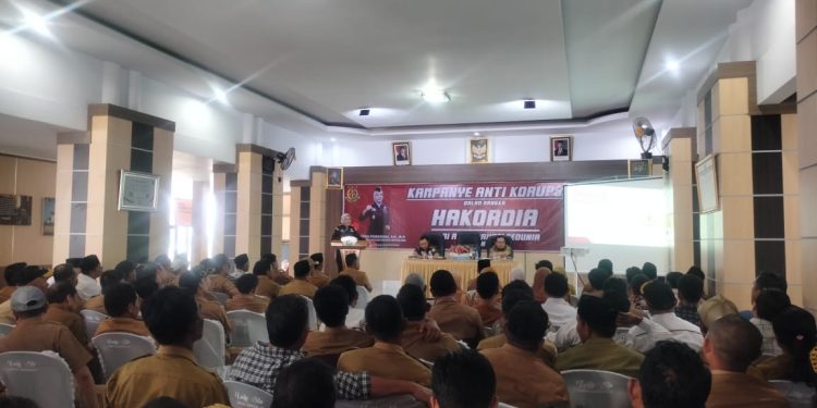 Memperingati Hari Anti Korupsi Sedunia, Kejari Kepahiang Gelar Kampanye Anti Korupsi Bersama Seluruh Kades