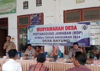 Pemdes Bayung Gelar MDP APBDes Anggaran Th 2024