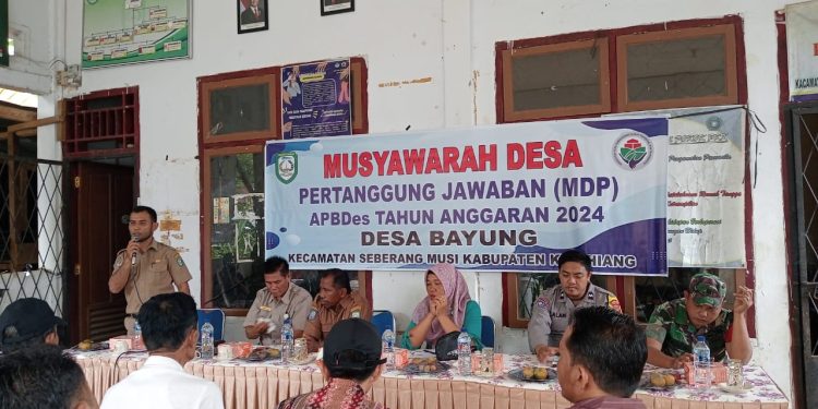 Pemdes Bayung Gelar MDP APBDes Anggaran Th 2024