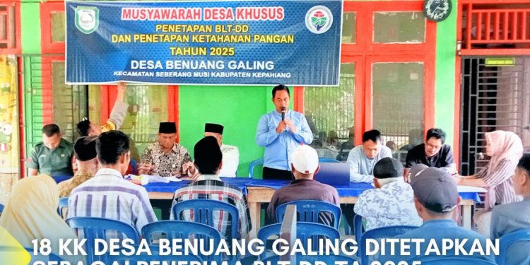 Pemdes Benuang Galing Gelar Musdesus Validasi dan Finalisasi Penerima BLT-DD