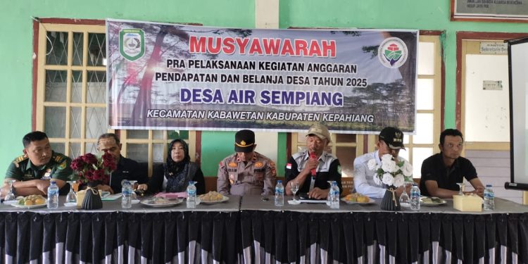 Pemdes Air Sempiang Gelar Musyawarah Pra Pelaksanaan APBDES Tahun Anggaran 2025