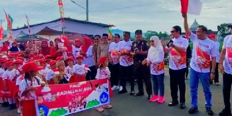 Dikbud Kepahiang Gelar Karnaval TK-PAUD Semarakan HUT RI Ke-80